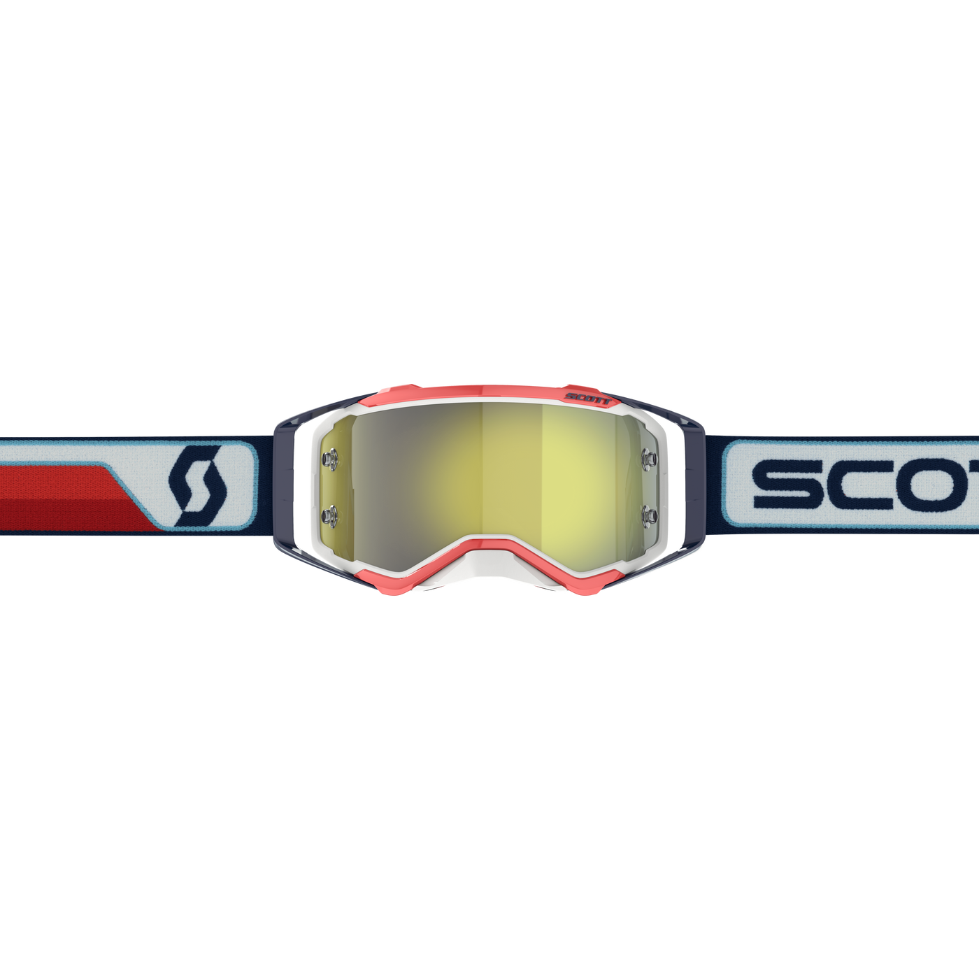 Scott Prospect Goggle, Red / White - Yellow Chrome  Works Lens