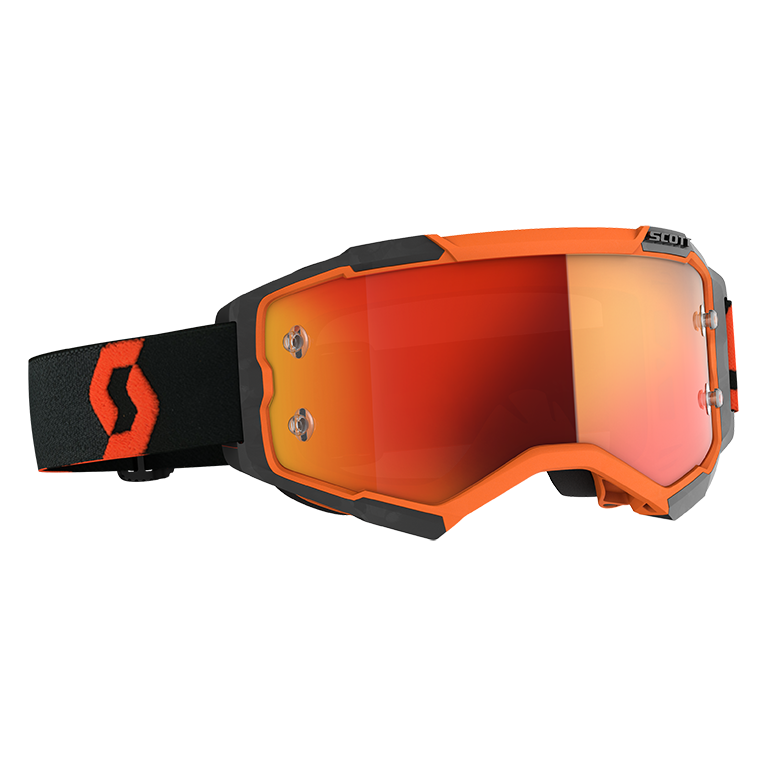 Scott Fury Goggles, Orange / Black - Orange Chrome Works Lens
