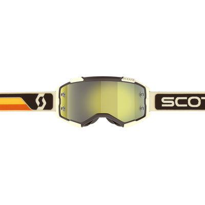 Scott Fury Goggles, Deep Brown / Beige -Yellow Chrome Works Lens