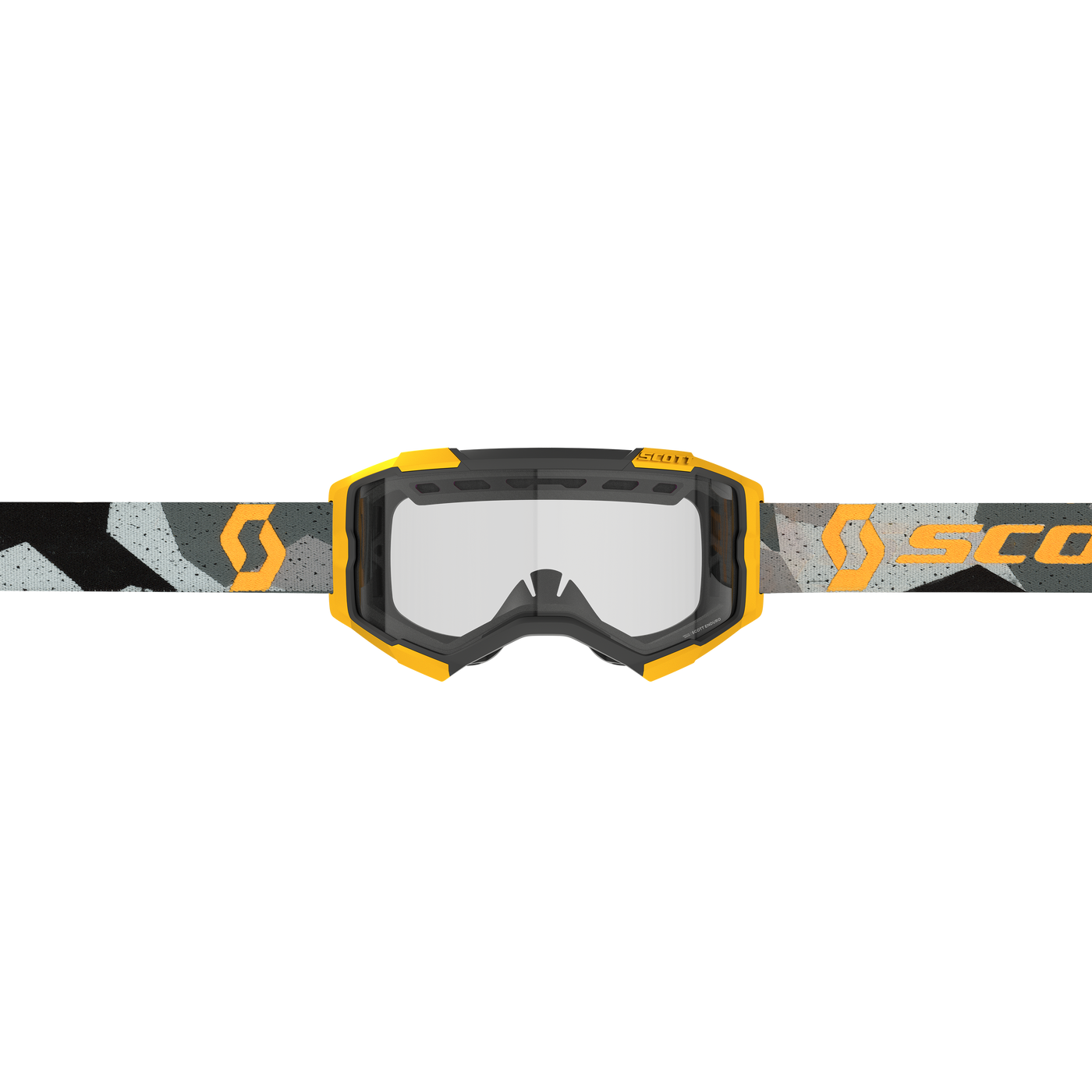 Scott Fury Enduro Goggles, Camo Grey / Yellow - Clear Works Lens