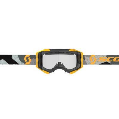 Scott Fury Enduro Goggles, Camo Grey / Yellow - Clear Works Lens