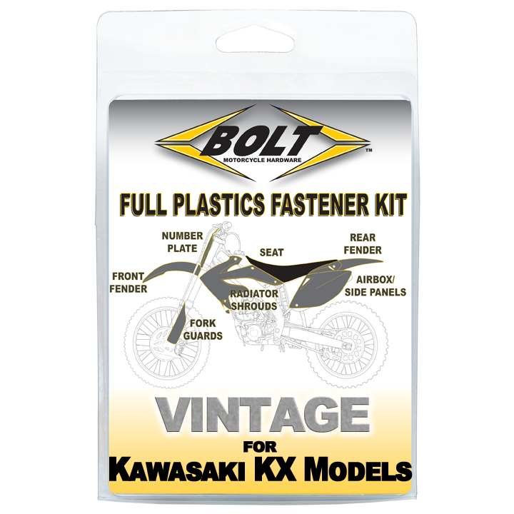 Bolt Motorcycle Hardware Kawasaki Plastics Fastener Bolt Kit KX 125 250 1990 - 1991