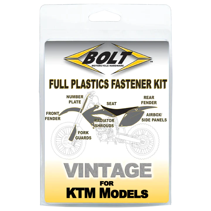 Bolt Motorcycle Hardware KTM Plastics Fastener Bolt Kit SX EXC 1998 - 2002