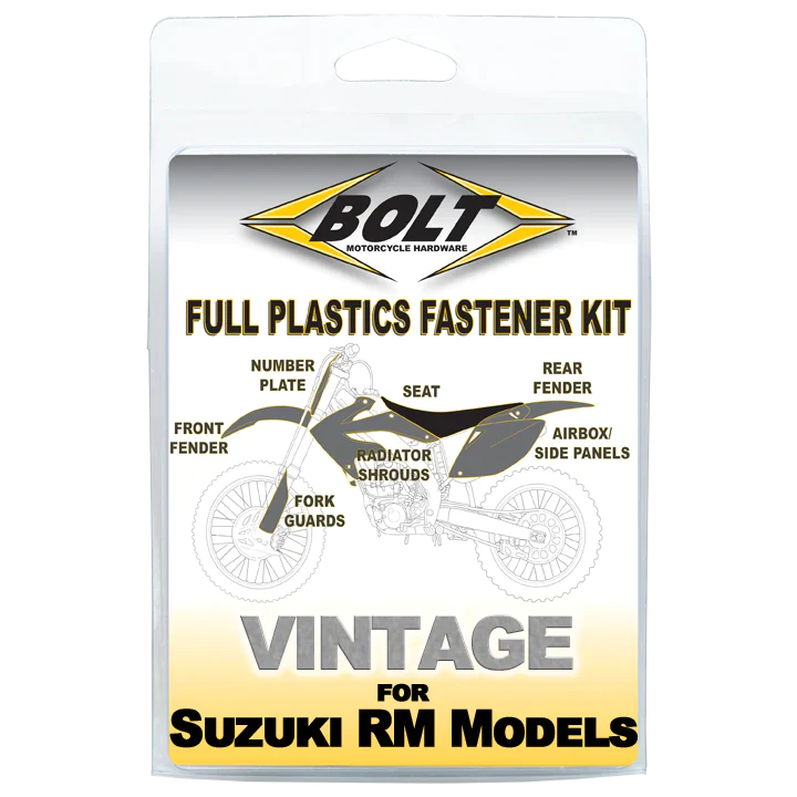 Bolt Motorcycle Hardware Suzuki Plastics Fastener Bolt Kit RM 125 250 1993 - 1995