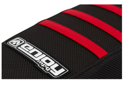 Enjoy Manufacturing Honda Seat Cover CR 125 1998 - 1999 CR 250 1997 - 99 Ribbed, Black / Red