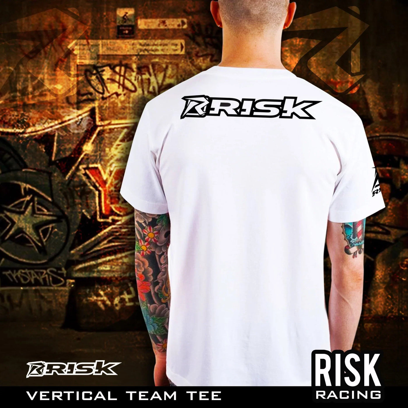 Risk Racing T Shirt - Vertical, Small