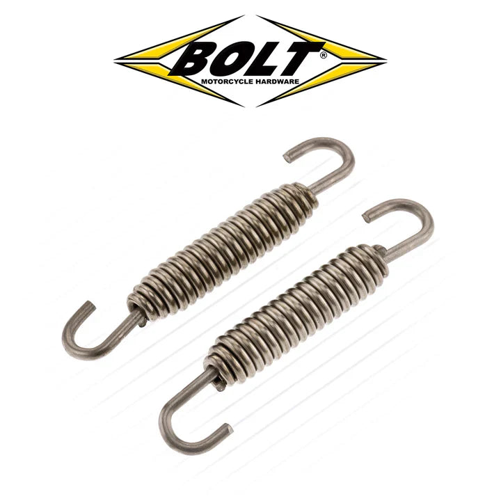 Bolt Motorcycle Hardware Universal 62 mm Stainless Steel Double Swivel Exhaust Springs 4 pack