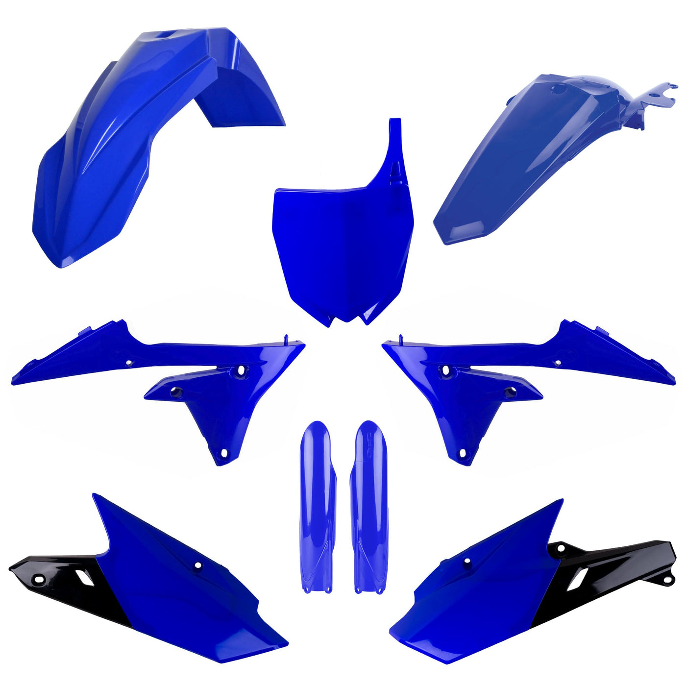 Polisport Yamaha Plastic Kit with Fork Guards YZF 250 2014 - 2018 YZF 450 14 - 2017, All Blue