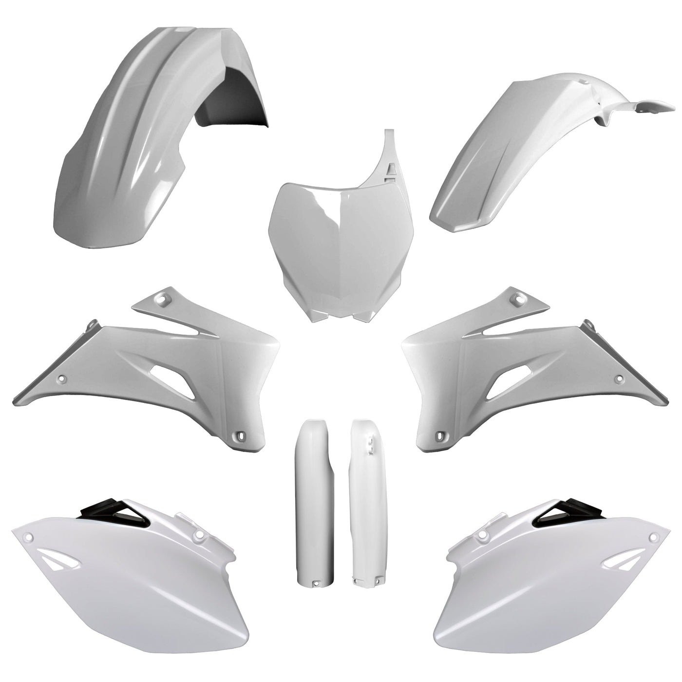 Polisport Yamaha Plastic Kit with Fork Guards YZF 250 YZF 450 2006 - 2007, White