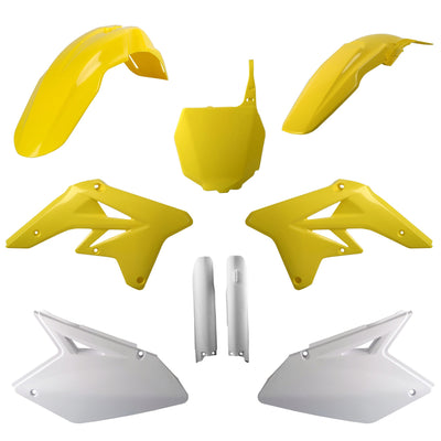 Polisport Suzuki Plastic Kit with Fork Guards RMZ 250 2007 - 2009, OEM Yellow