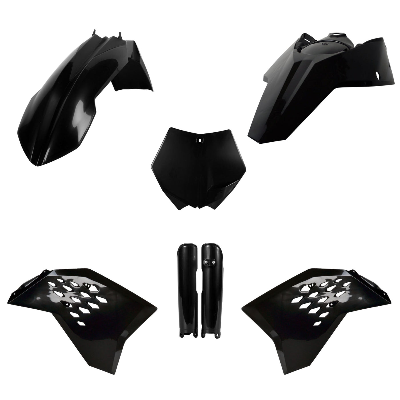 Polisport KTM Plastic Kit with Fork Guards SX SXF 2007 ONLY, Black