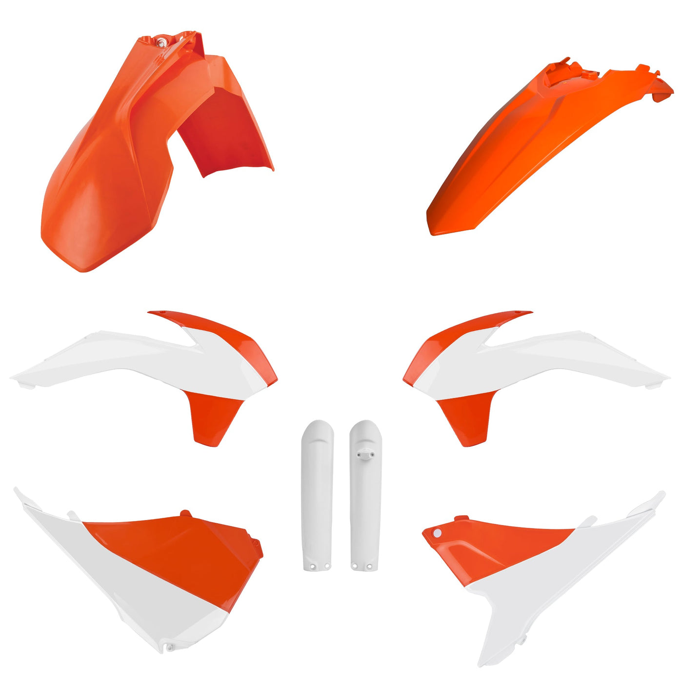 Polisport KTM Plastic Kit with Fork Guards EXC EXCF 2016 ONLY, OEM Orange White