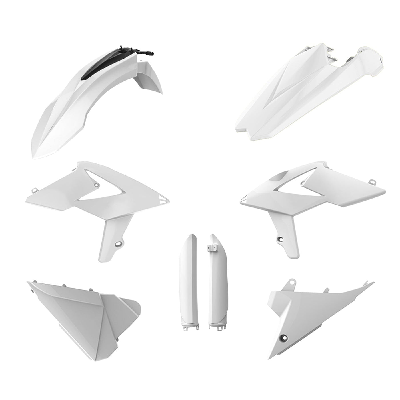 Polisport Beta Plastic Kit with Fork Guards RR ENDURO 2018 ONLY, White