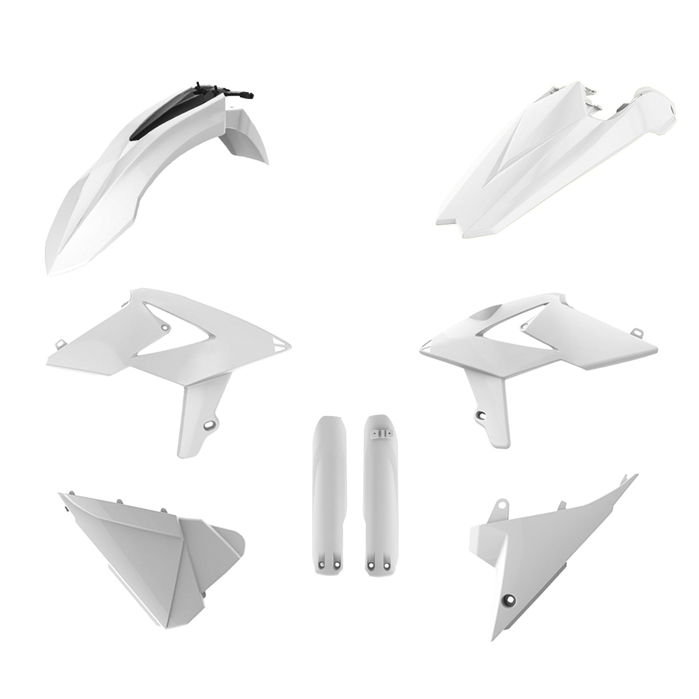 Polisport Beta Plastic Kit with Fork Guards RR ENDURO 2019 ONLY, White