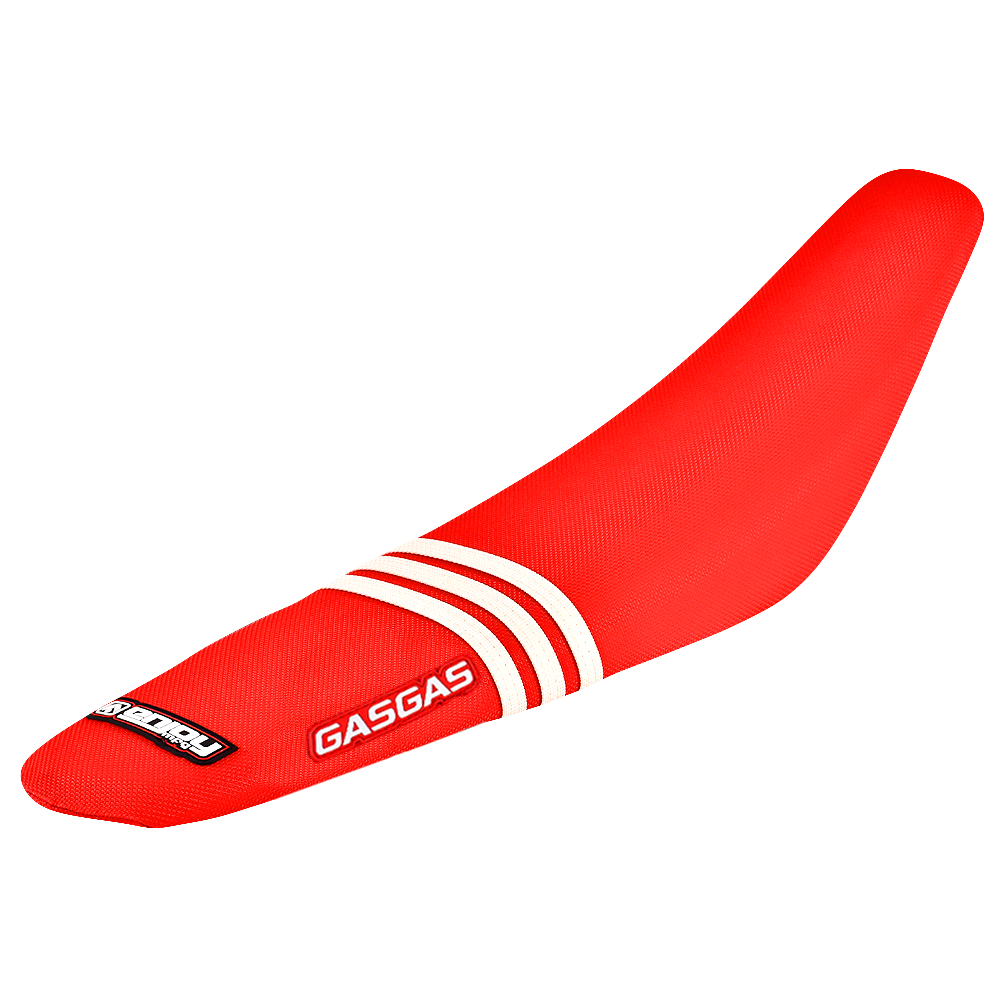 Enjoy Manufacturing Gas Gas seat cover MC 85 2025 Ribbed Logo, Red / White TLD