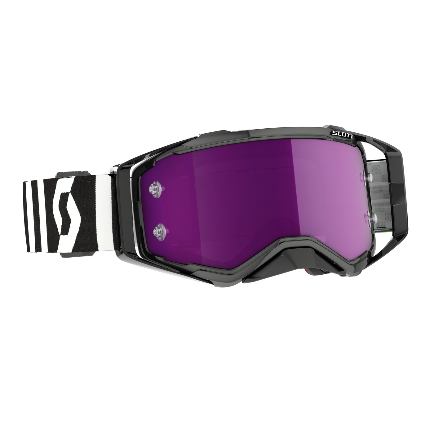 Scott Prospect Goggle, Racing Black / White – Purple Chrome Works Lens