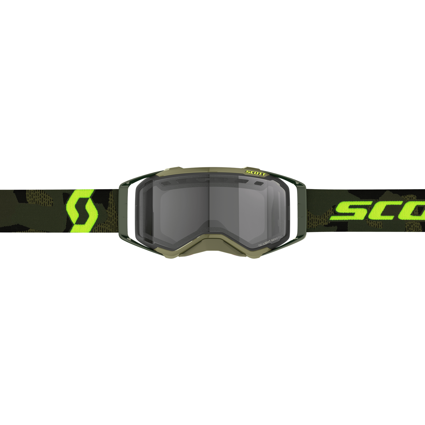 Scott Prospect Enduro Goggle, Kaki Green / Neon Yellow – Light Sensitive