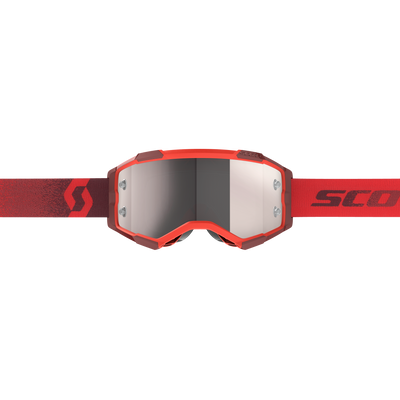 Scott Fury Goggles, Red - Silver Chrome Works Lens