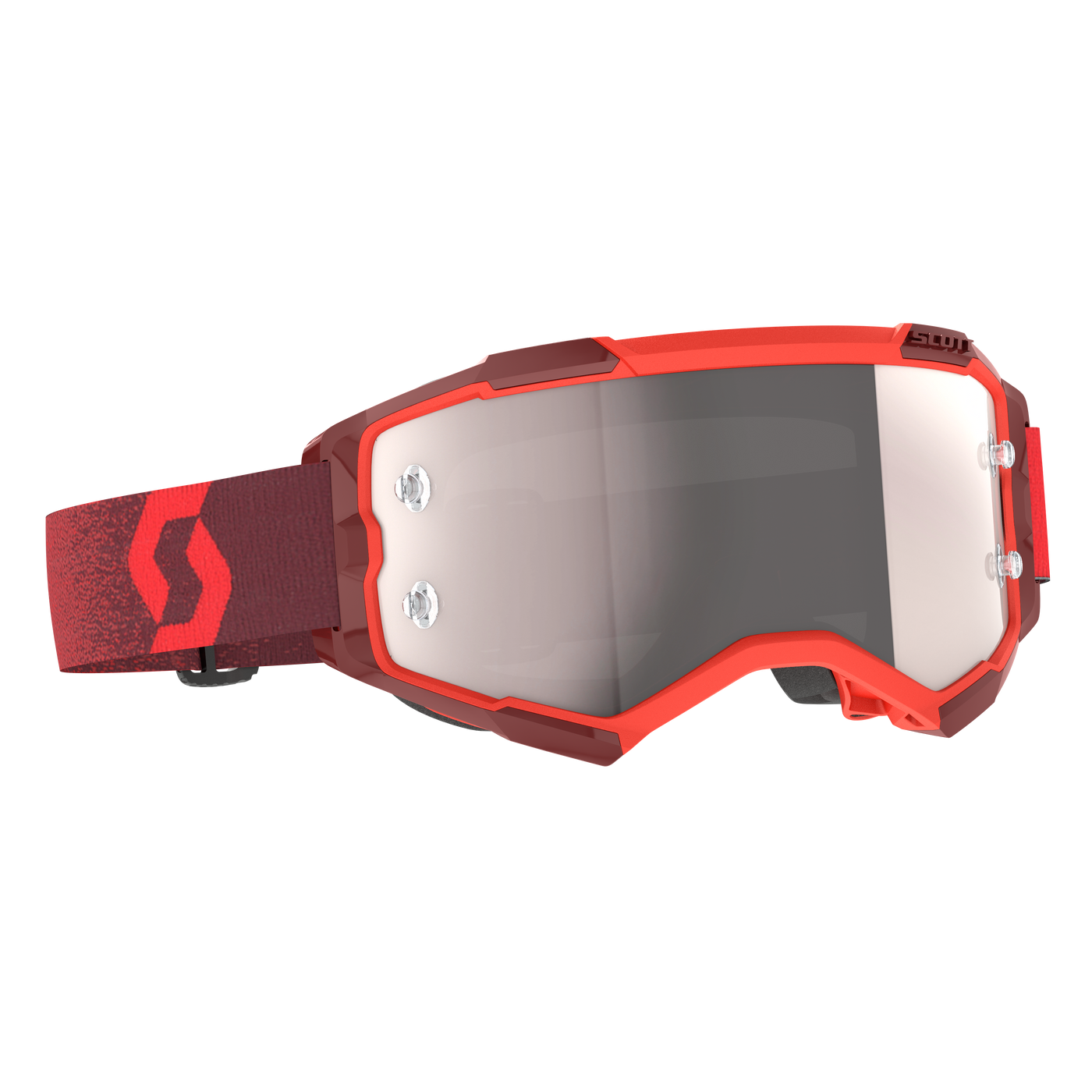 Scott Fury Goggles, Red - Silver Chrome Works Lens