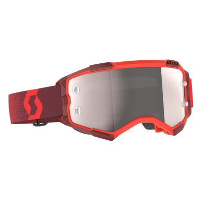 Scott Fury Goggles, Red - Silver Chrome Works Lens