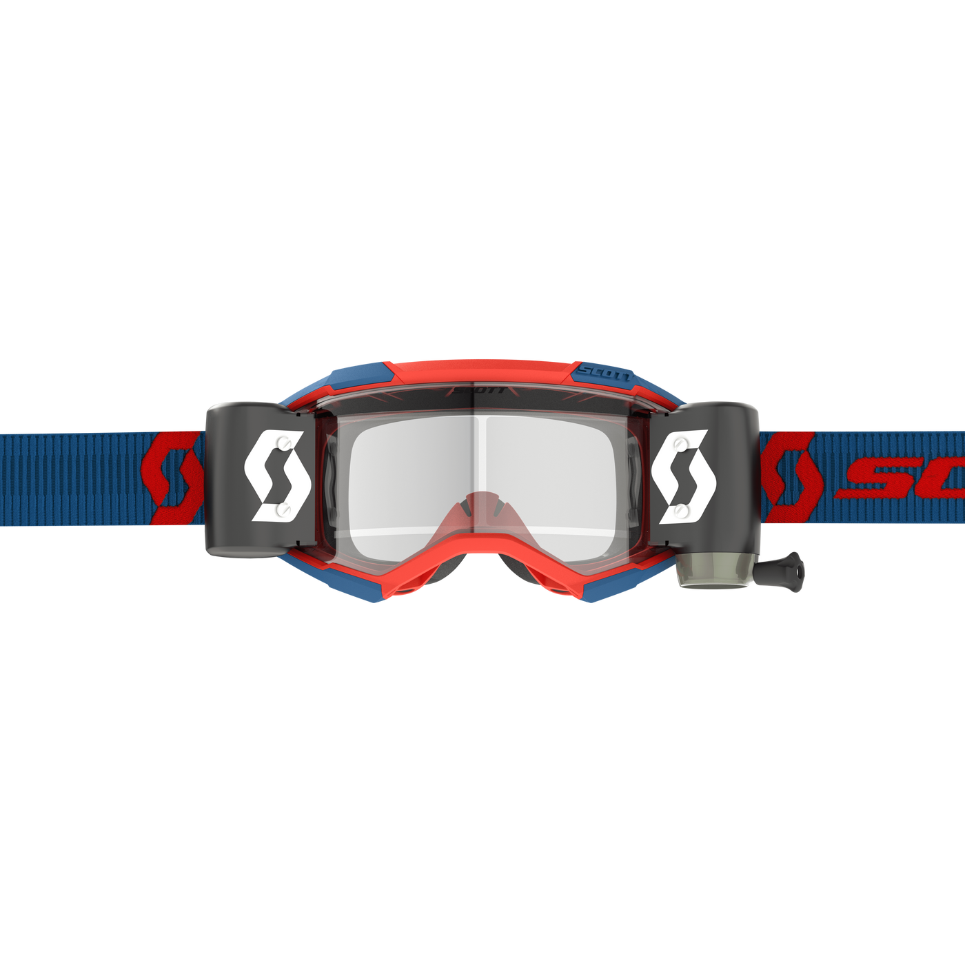 Scott Fury Goggles WFS, Dark Blue / Neon Red - Clear Works Lens