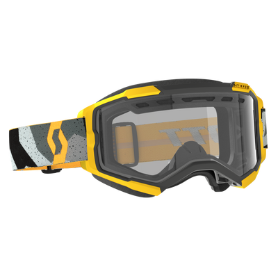 Scott Fury Enduro Goggles, Camo Grey / Yellow - Clear Works Lens