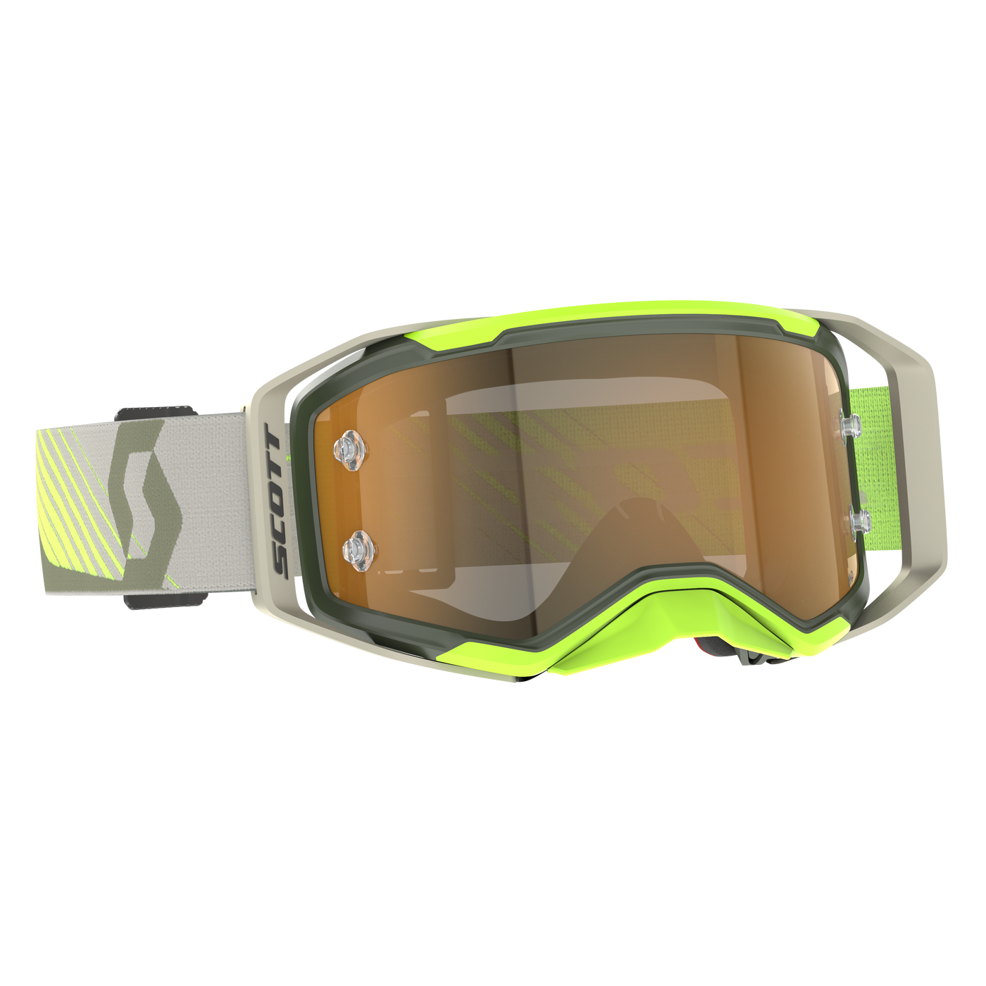 SCOTT Prospect 2.0 Amplifier Goggle, Kaki Green / Neon Yellow - Gold Chrome Works