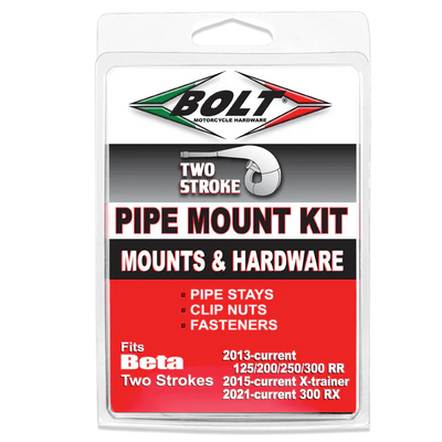 Bolt Motorcycle Hardware Beta 2 Stroke Pipe Mounts RR 2013 - 2024 X Trainer 2015 - 24 RX 300 2021 - 24