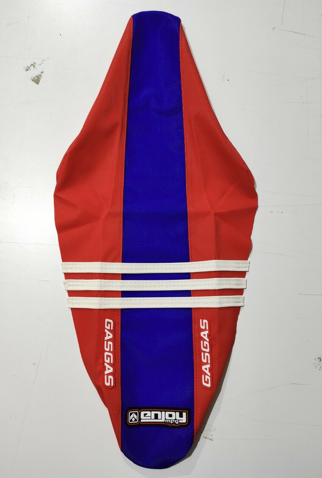 Enjoy Manufacturing Gas Gas seat cover MC 65 2024 - 2025 Ribbed Logo, Red / Blue TLD