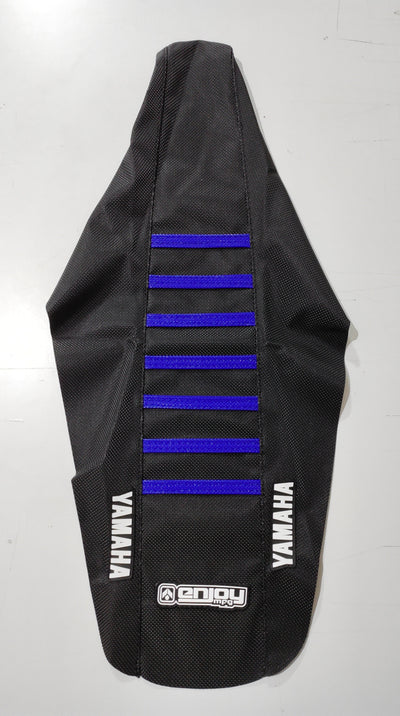 Enjoy Manufacturing Yamaha Seat Cover YZF 250 2014 - 2018 YZF 450 14 - 2017 Ribbed Logo, Black / Blue