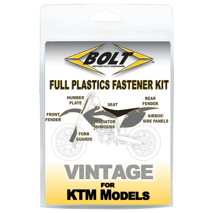 Bolt Motorcycle Hardware KTM Plastics Fastener Bolt Kit SX EXC 1993 - 1997 125cc - 360cc All