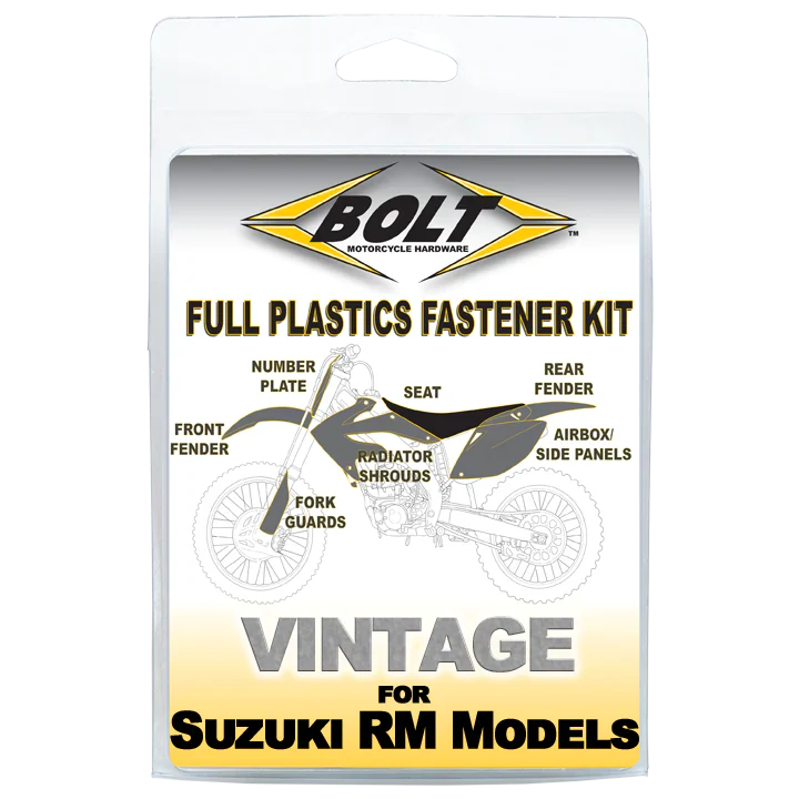 Bolt Motorcycle Hardware Suzuki Plastics Fastener Bolt Kit RM 125 250 1989 - 1992
