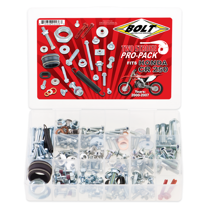 Bolt Motorcycle Hardware Honda CR 250 2000 - 2007 2 Stroke Pro Pack Bolt Kit