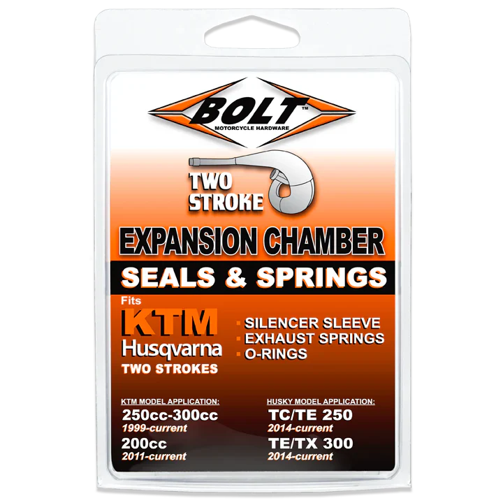 Bolt Motorcycle Hardware KTM Gas Gas Husqvarna 2 Stroke Expansion Chamber Seals & Springs SX MC TC 200 250 300 1999 - 2025