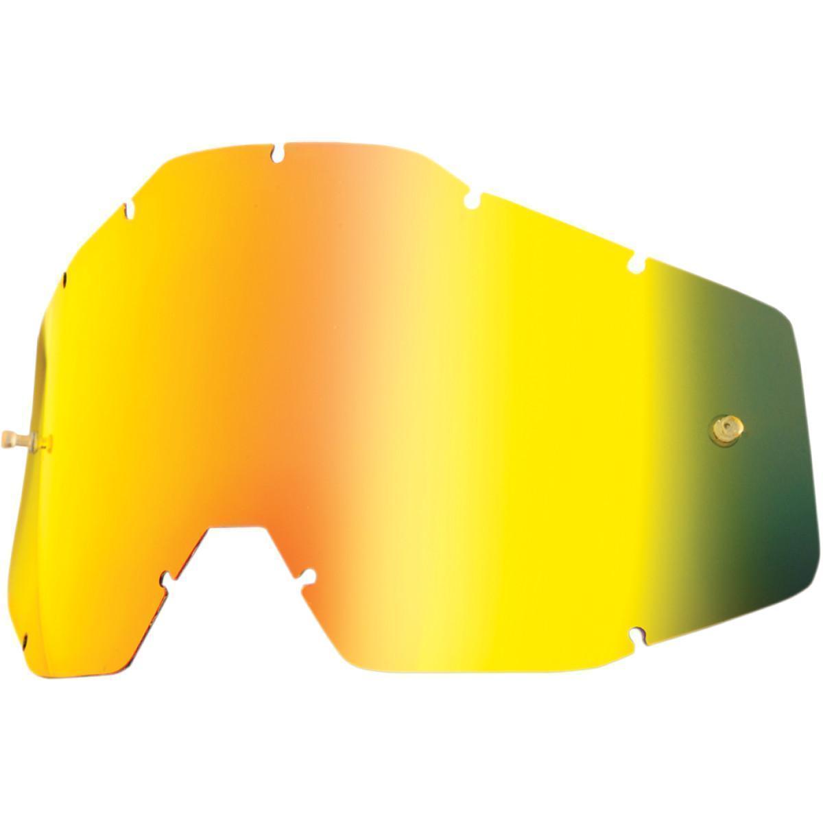 Goggle Shop 100% Mirror Tear off Lens, Mirror Gold