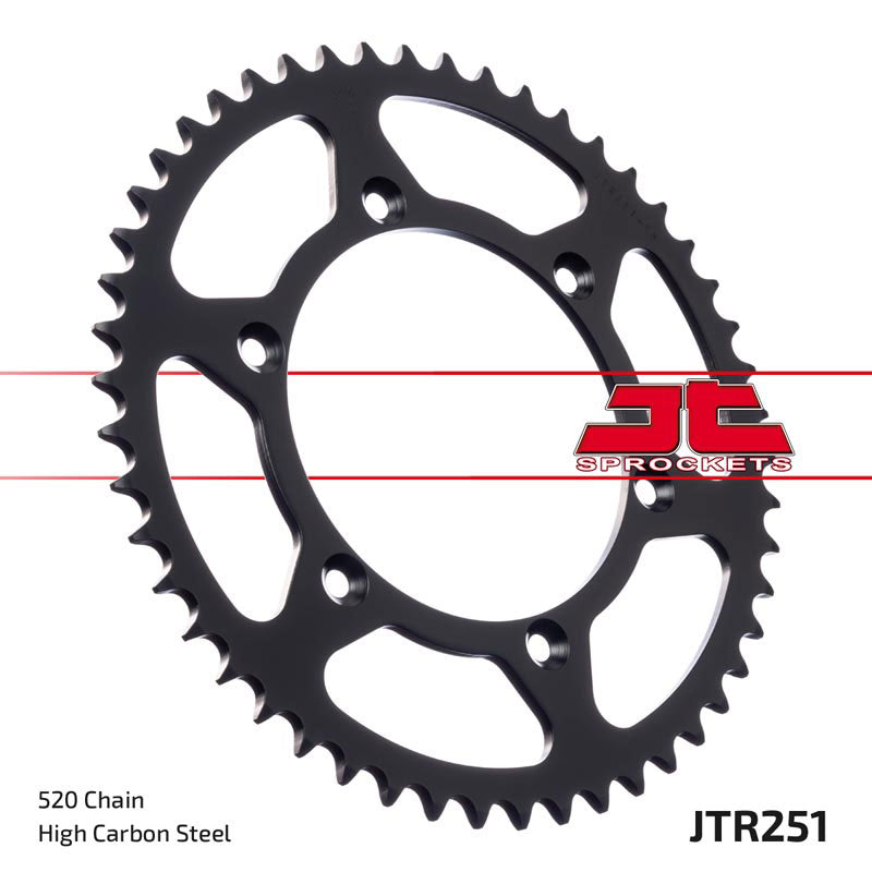 JT Sprockets Steel Rear Sprocket Yamaha YZ 125 250 1999 - 2021 YZF 250 2001 - 21 YZF 426 2000 - 2002 YZF 450 2003 - 21, 50T