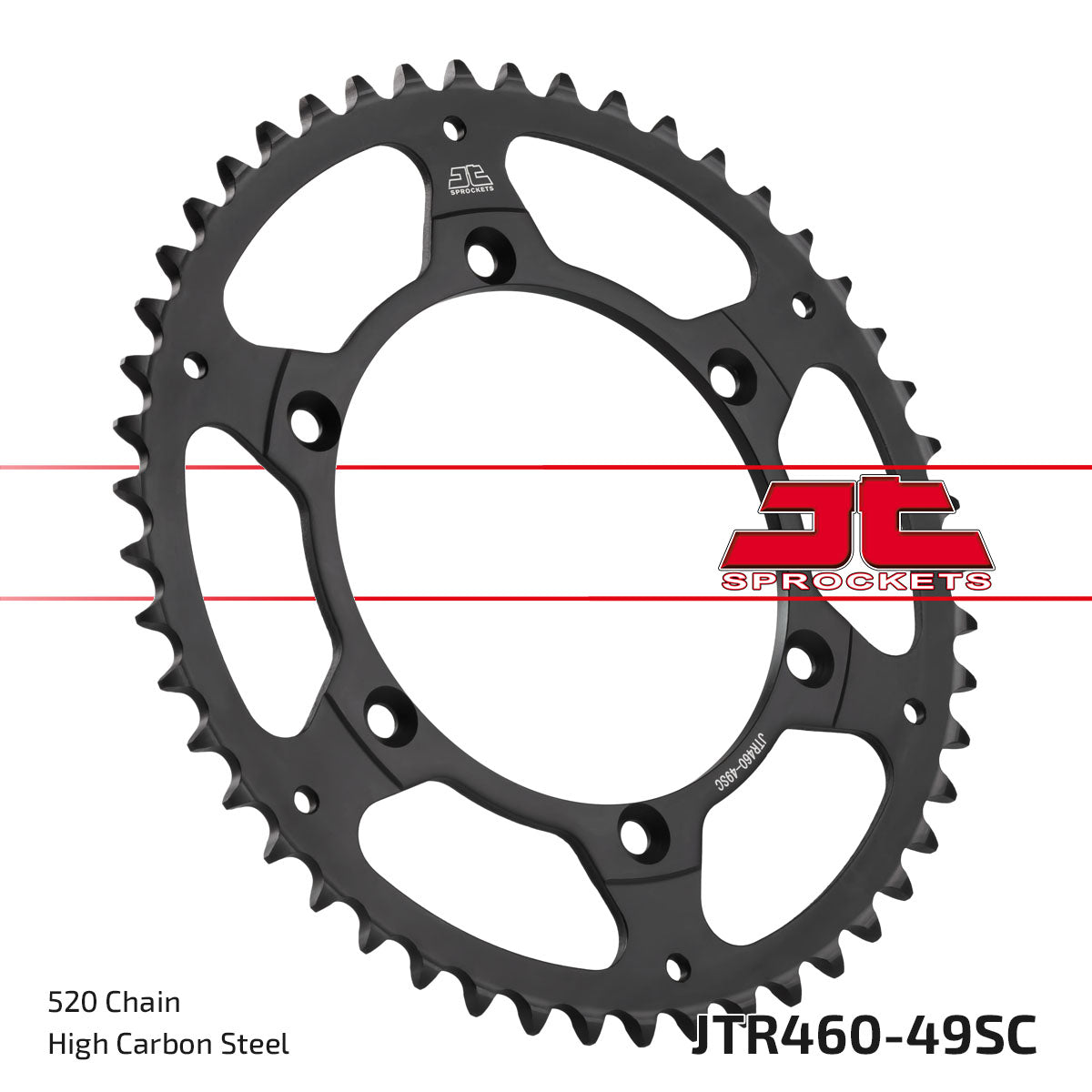 JT Sprockets Steel Rear Sprocket Kawasaki KX 125 250 500 KXF 250 450 1980 - 2023 Suzuki RMZ 250 2004 - 2006, 49T