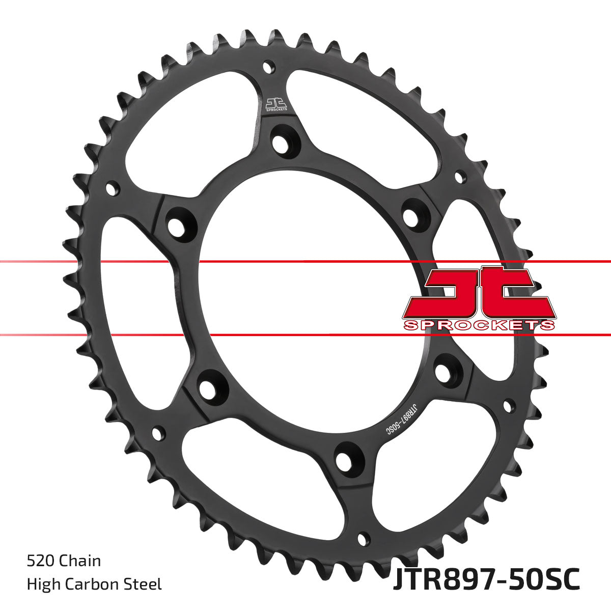 JT Sprockets Steel Rear Sprocket KTM SX 1995 - 2023 SXF 250 2006 - 23 SXF 350 2011 - 23 SXF 450 2007 - 23 Husqvarna TC FC TE FE 2014 - 23 MC MCF EC ECF 2021 - 23, 50T