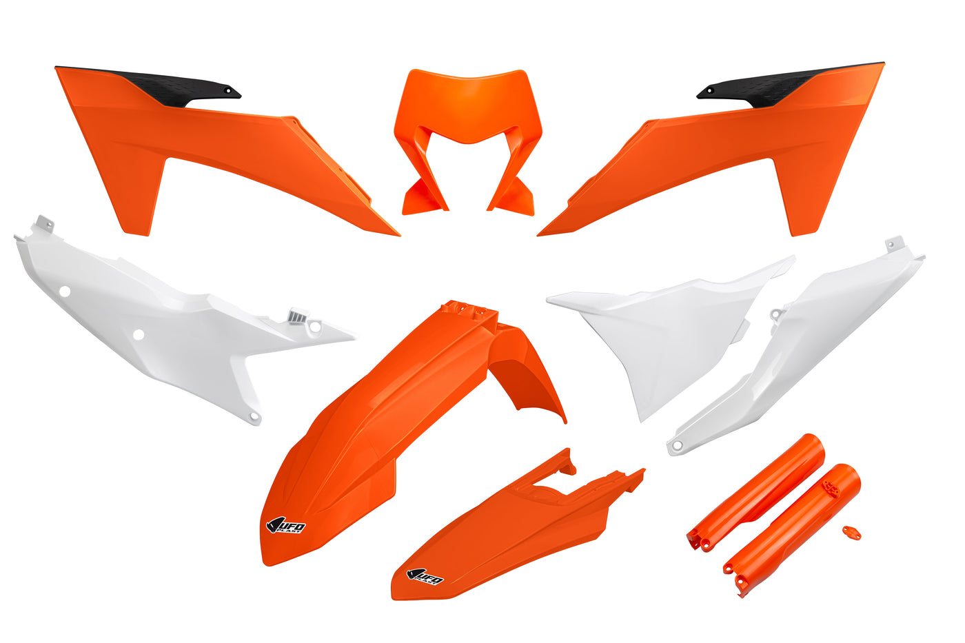 UFO Plastic Kit KTM EXC EXCF 2024 - 2025, OEM24 Orange & White