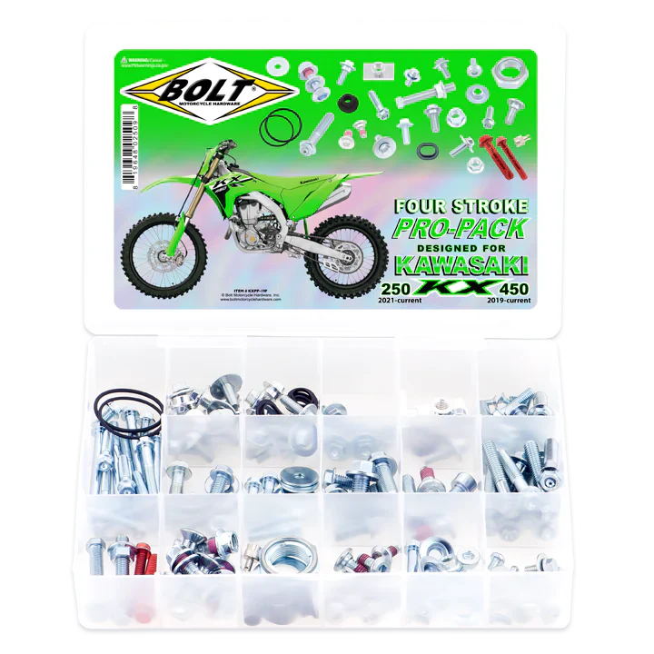 Bolt Motorcycle Hardware Kawasaki 4-Stroke Pro-Pack KX 250 2021 - 2025 KX 450 2019 - 25