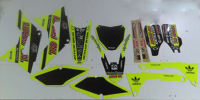 Enjoy Manufacturing Honda Graphics Kit CRF 250 R 2018 - 2021 CRF 450 R 2017 - 2020, Neon Troy Lee Designs Lucas Oils