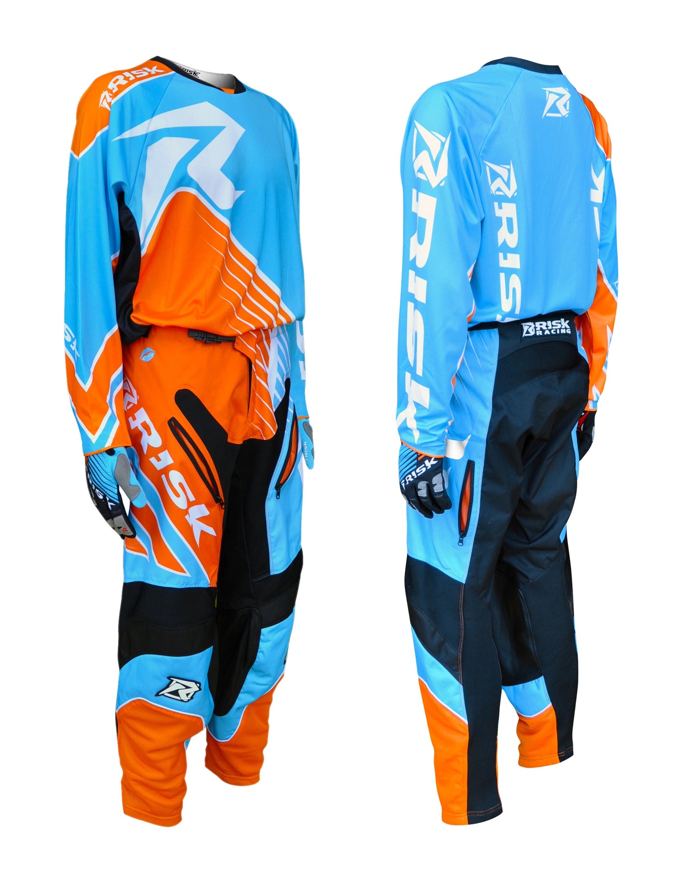 Risk Racing Ventilate Jersey, Blue / Orange, Medium