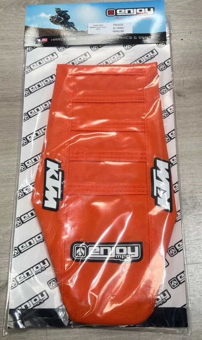 Enjoy Manufacturing KTM Seat Cover SX 50 2024 - 2025 Ribbed Logo, All Orange