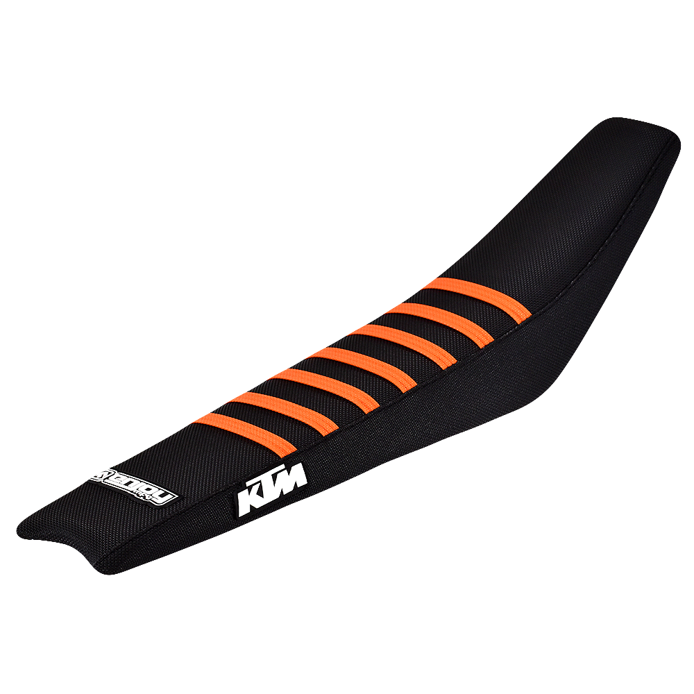 Enjoy Manufacturing KTM Seat Cover SX 65 2024 - 2025 Ribbed Logo, Black Orange