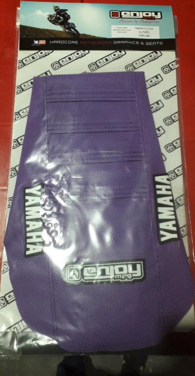 Enjoy Manufacturing Yamaha Seat Cover YZ 125 YZ 250 2002 - 2021 Ribbed Logo, All Purple